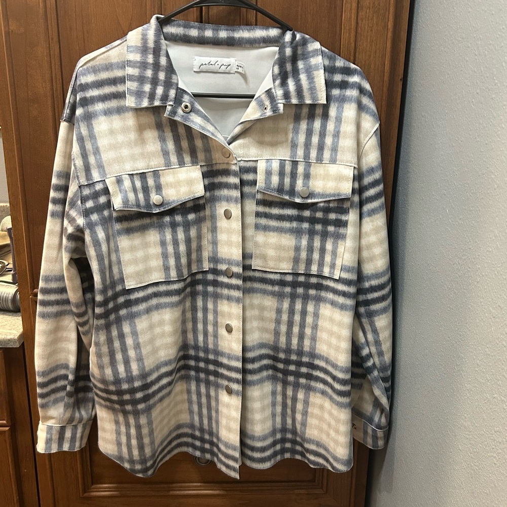 Petal + Pup flannel light jacket
